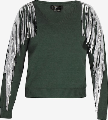 faina Sweter w kolorze zielony: przód