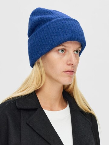 Bonnet SELECTED FEMME en bleu : devant