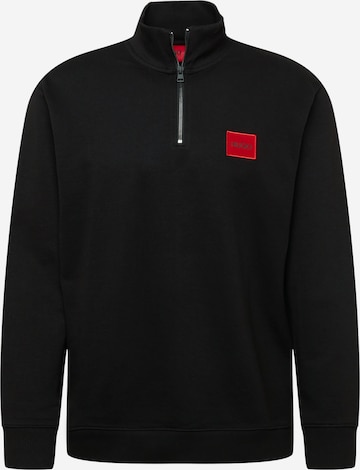 HUGO Sweatshirt 'DURTY' in Black: front