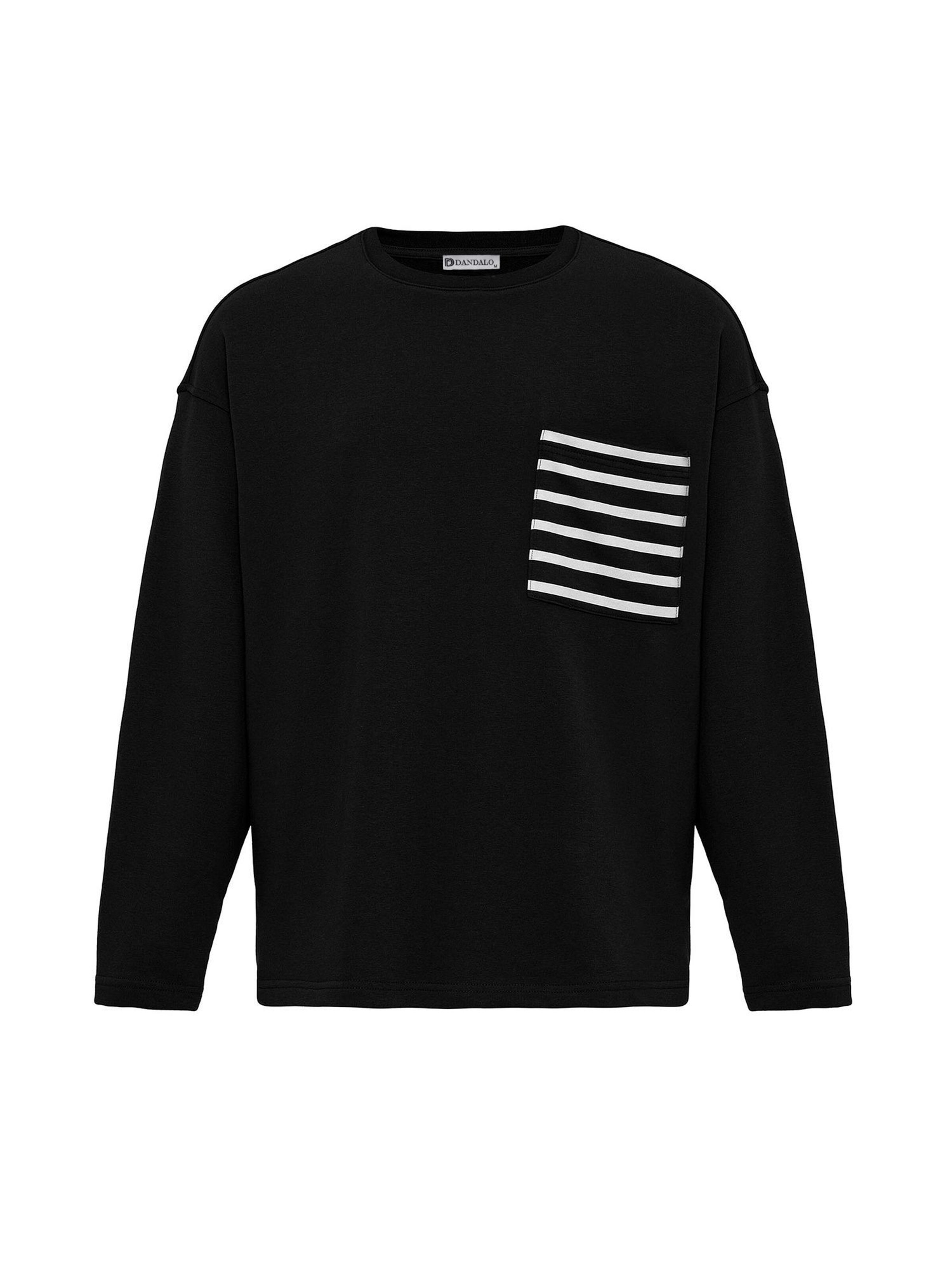 Dandalo Sweatshirt in Schwarz: Vorderseite