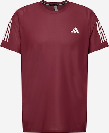 T-Shirt fonctionnel 'Own The Run' ADIDAS PERFORMANCE en rouge : devant