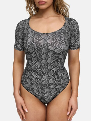 cfabBodi za oblikovanje 'T-Shirt Bodysuit Sculpting Shapewear mit Slip' - siva boja