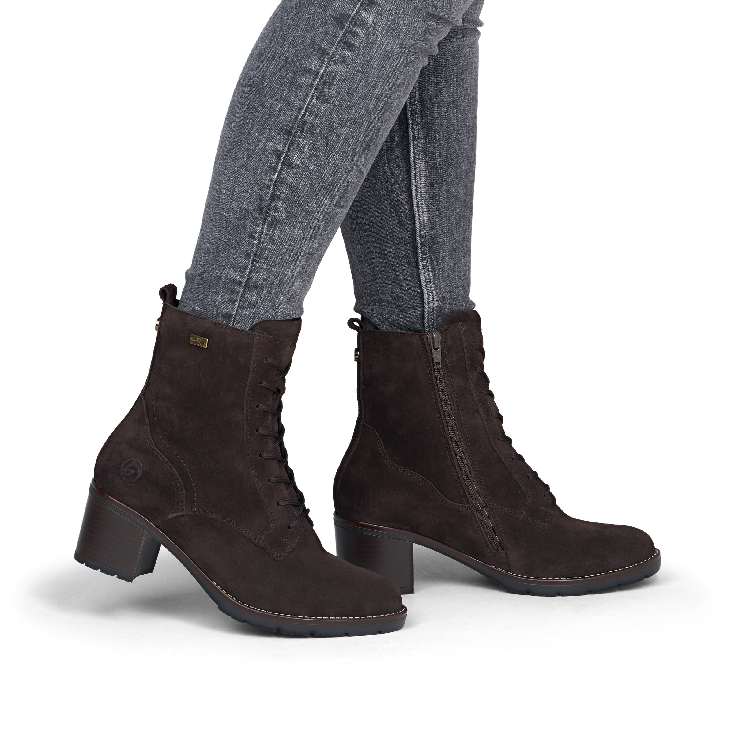 Bottes à lacets 'D2A80' REMONTE en marron : devant