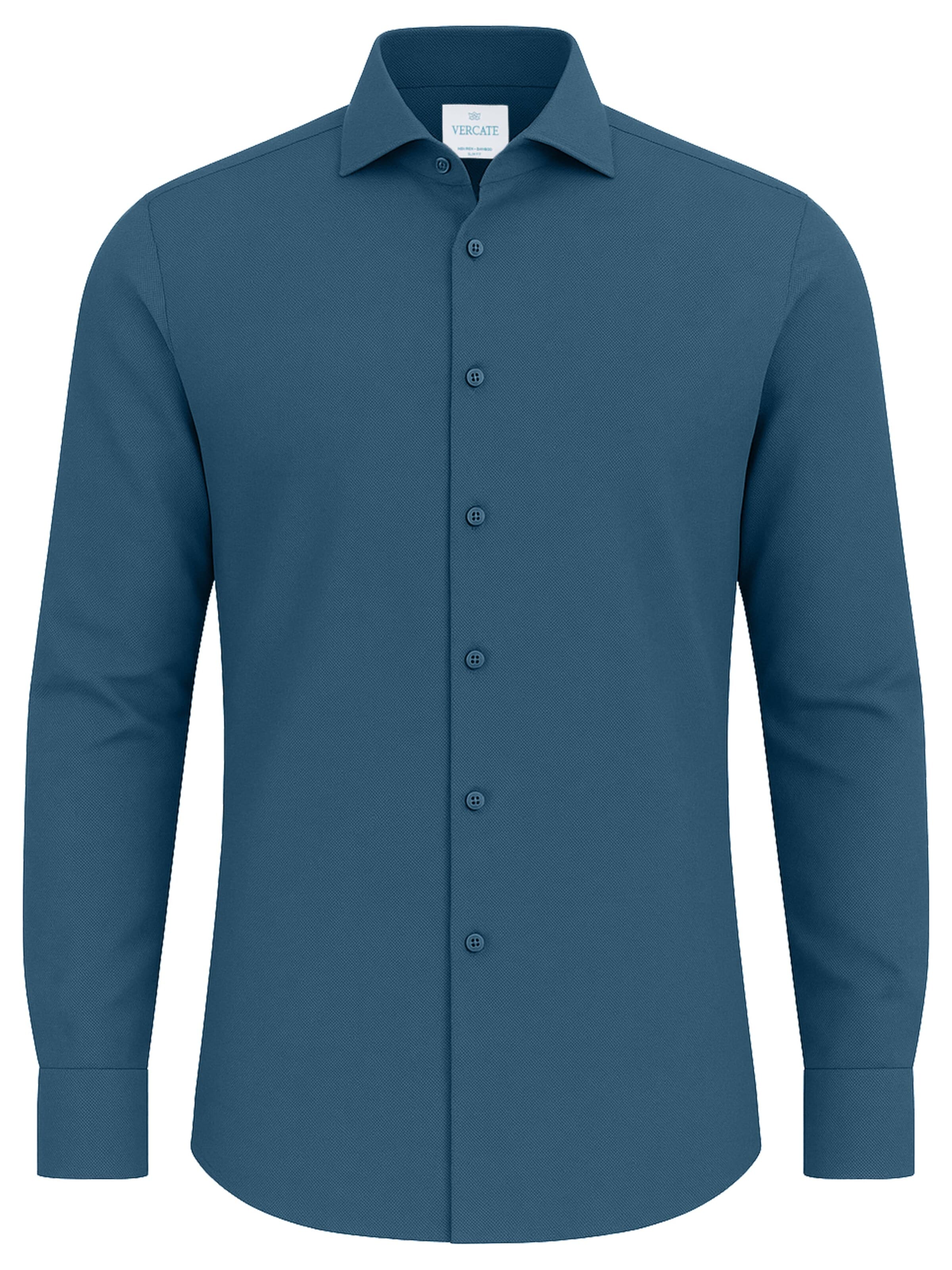 Vercate Slim fit Business Shirt 'No. 28' in Blue: front