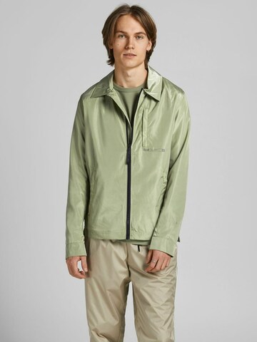 JACK & JONES Prehodna jakna | zelena barva: sprednja stran