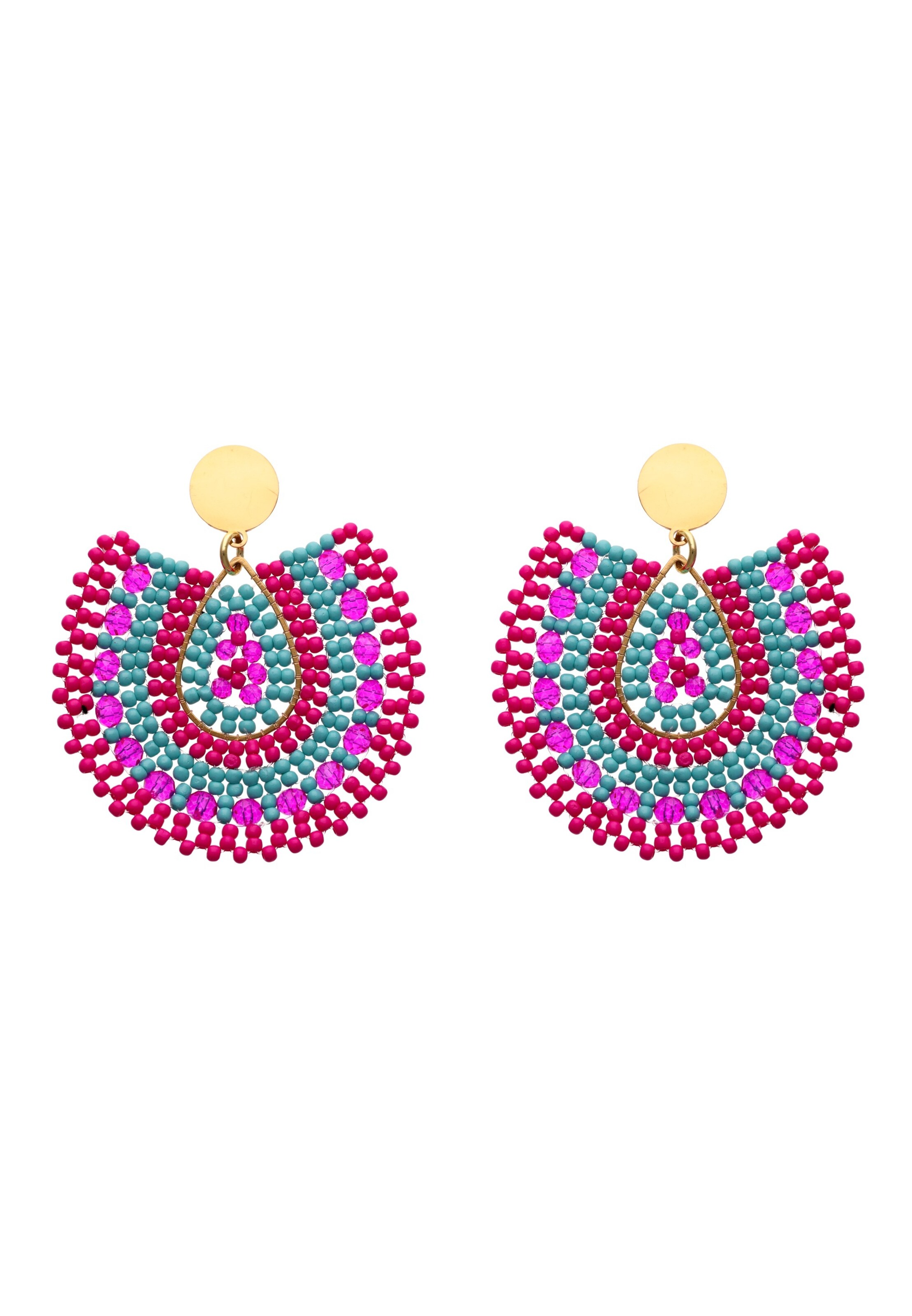 IZIA - Brincos em rosa: frente