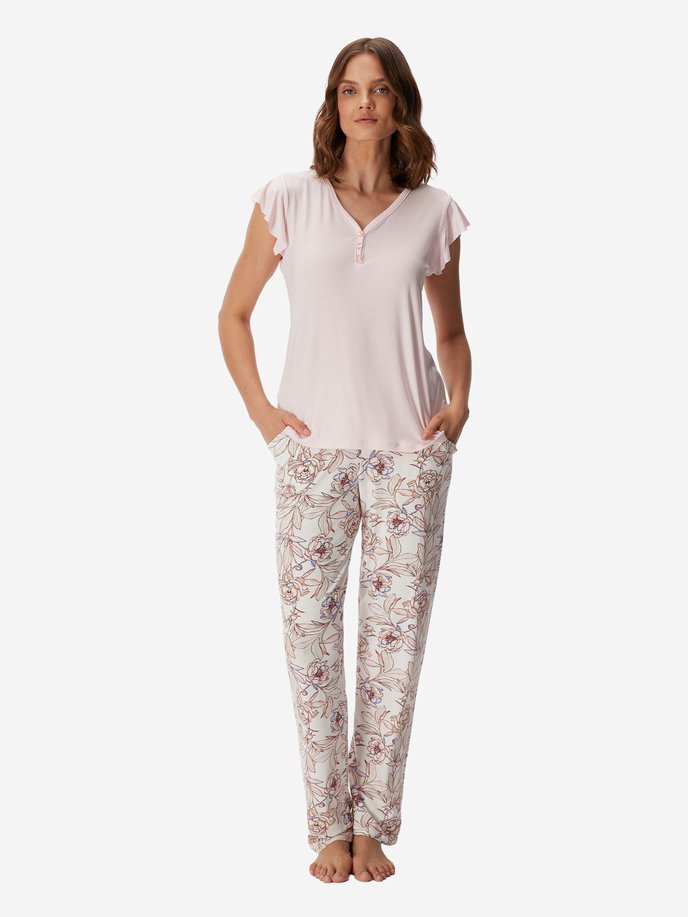 Goldenbay - Pijama ' Rose ' em rosa: frente
