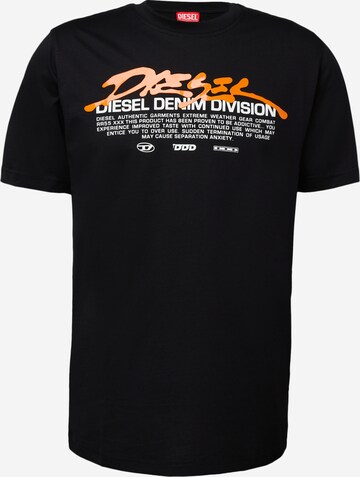 T-Shirt 'JUST-L3' DIESEL en noir : devant