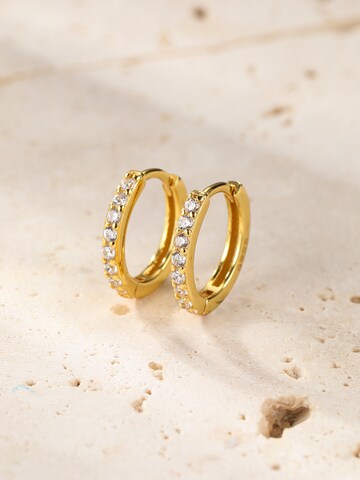 Orecchini 'Clear Trio' di Hey Happiness in oro