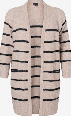 Cardigan 'SANDIE' Zizzi en beige : devant