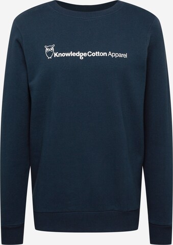 KnowledgeCotton Apparel Tréning póló 'ELM' - kék: elől