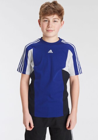 ADIDAS SPORTSWEAR Performance Shirt 'Colorblock 3-Stripes  Fit' in Blue: front