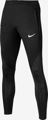 NIKE Skinny Workout Pants 'Strike' in Black: front