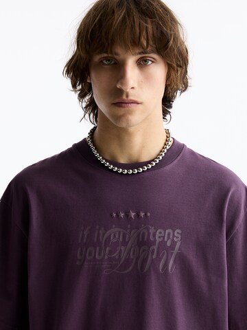 T-Shirt Pull&Bear en violet