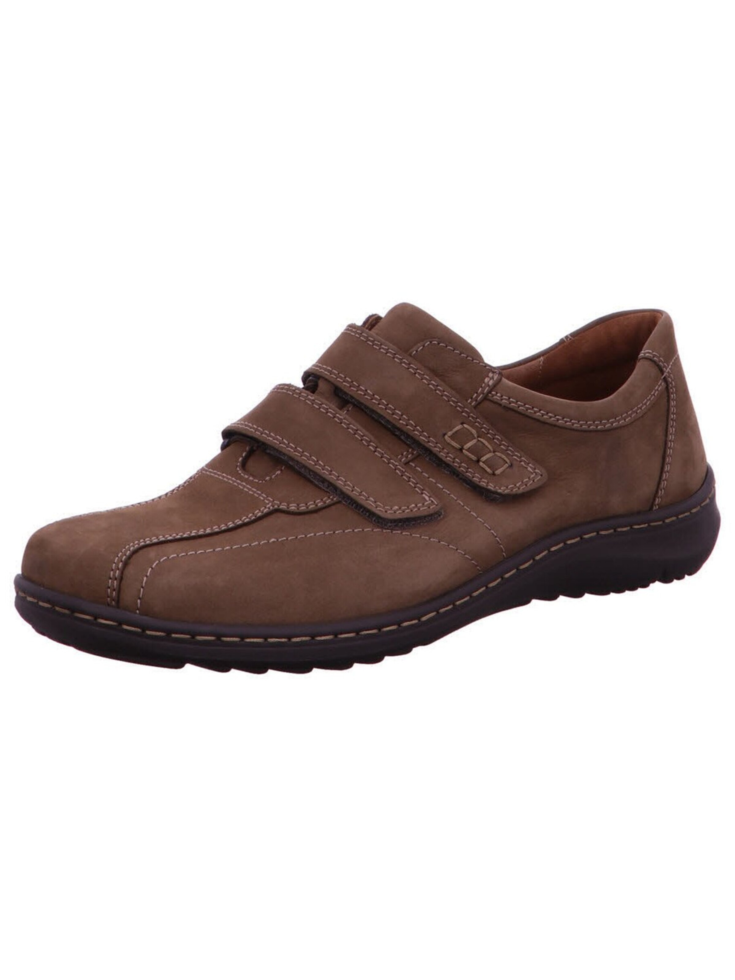 WALDLÄUFER Classic Flats 'Komfort Slipper Herren 478301191055 Echtleder in braun' in Brown: front