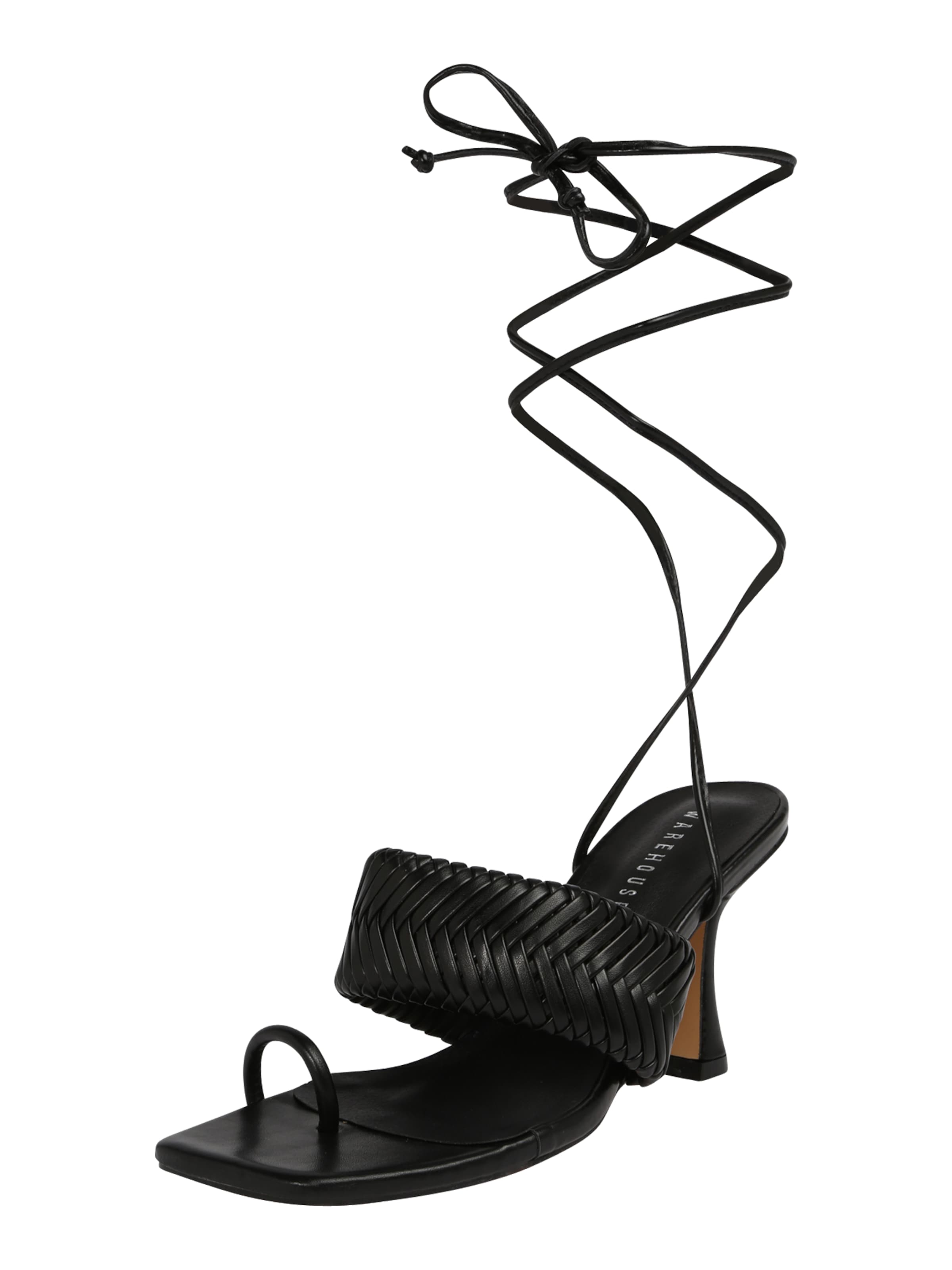 Warehouse - Sandália em preto: frente