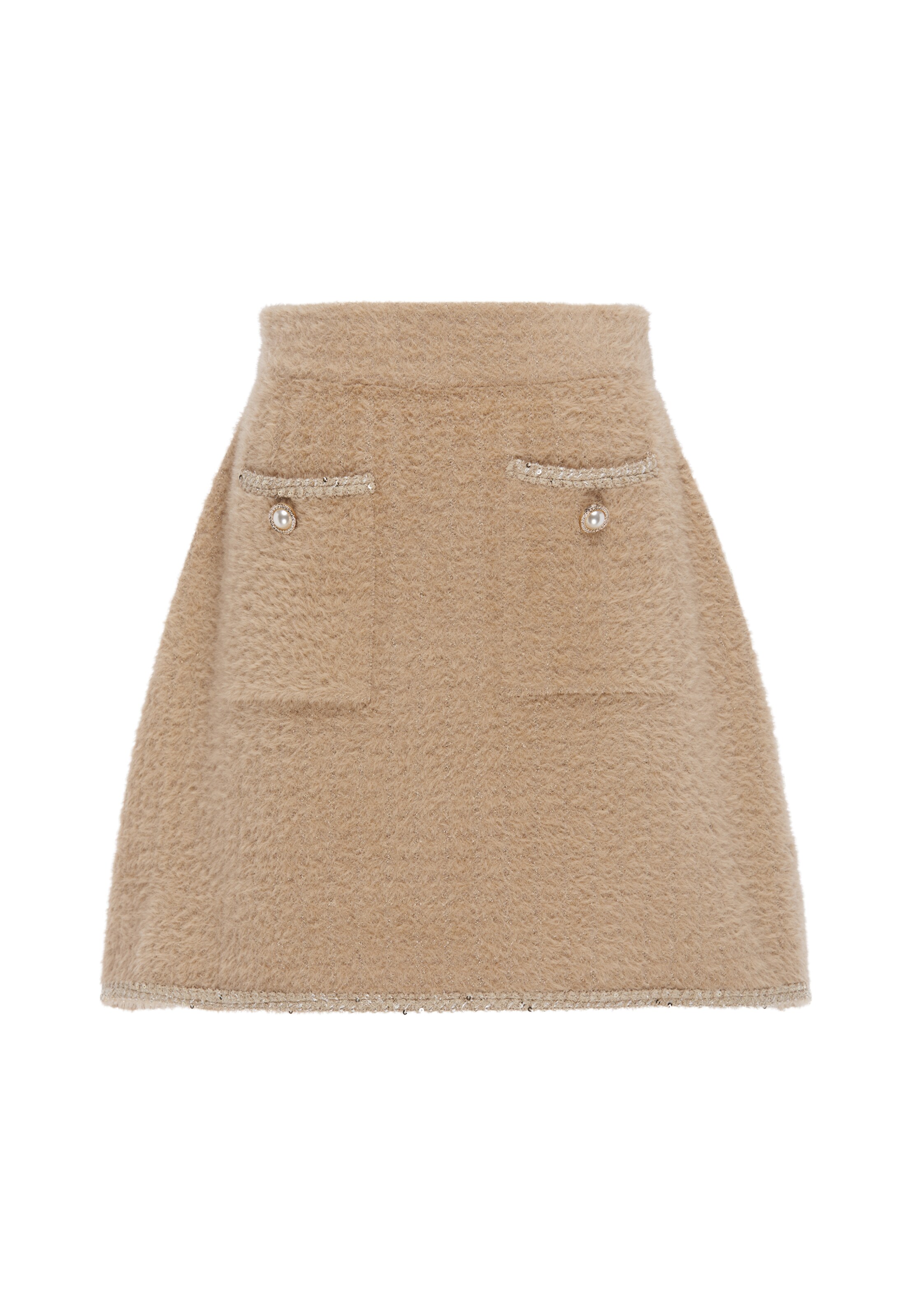 faina Rok in 34-36 in de kleur Beige, Productweergave