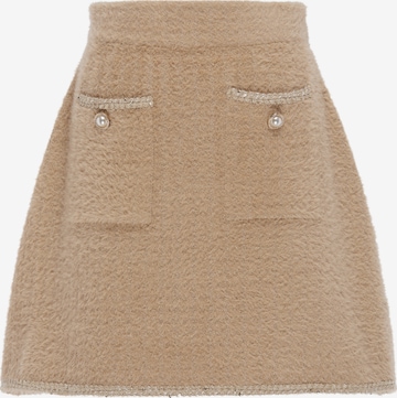 Jupe faina en beige : devant