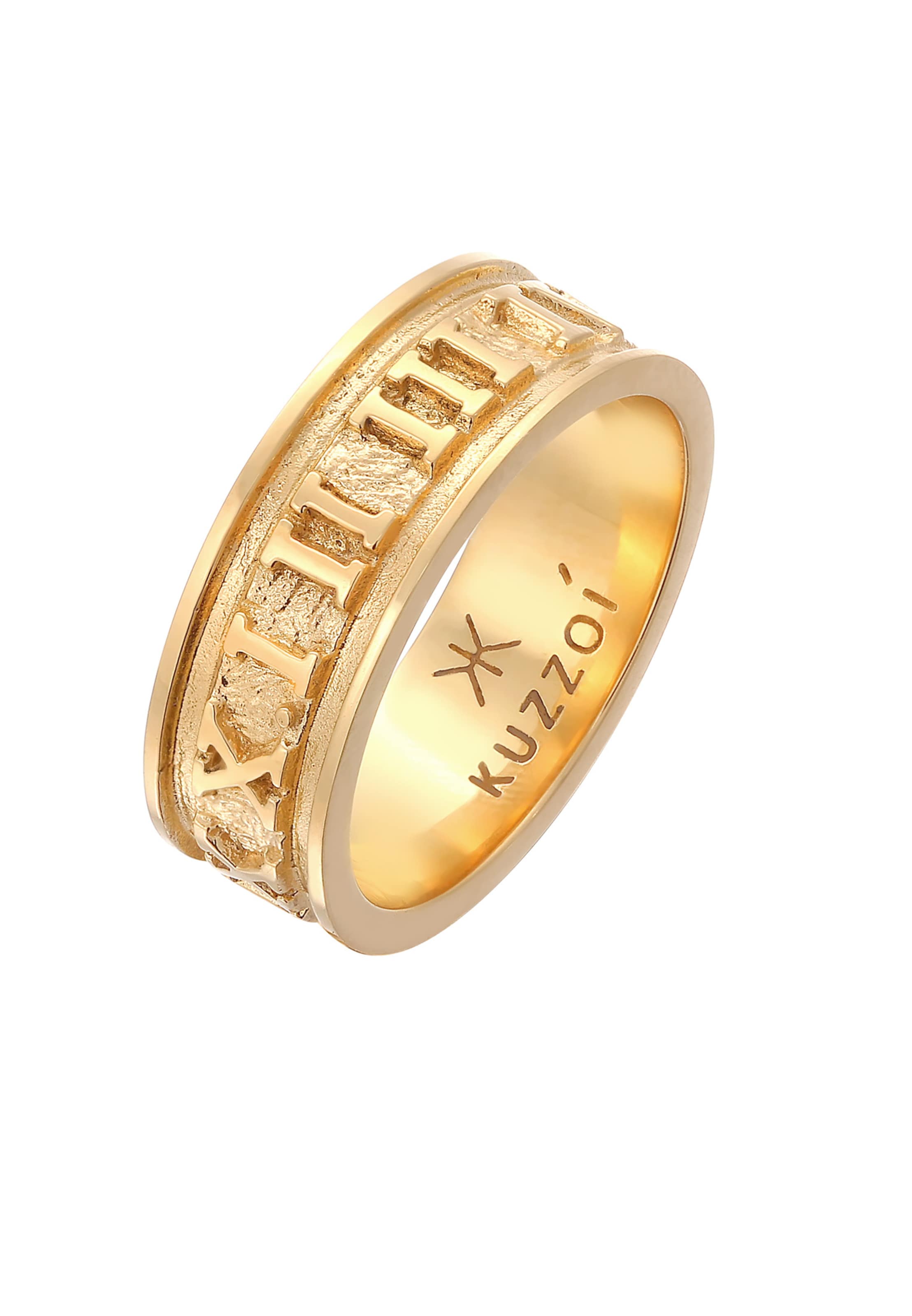 KUZZOI Ring 'Zahlen' in Gold: front