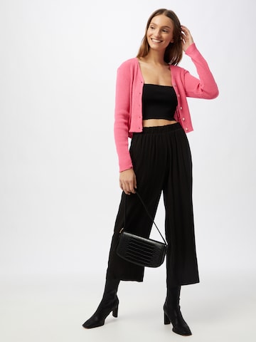 ICHI Wide leg Broek 'MARRAKECH' in Zwart