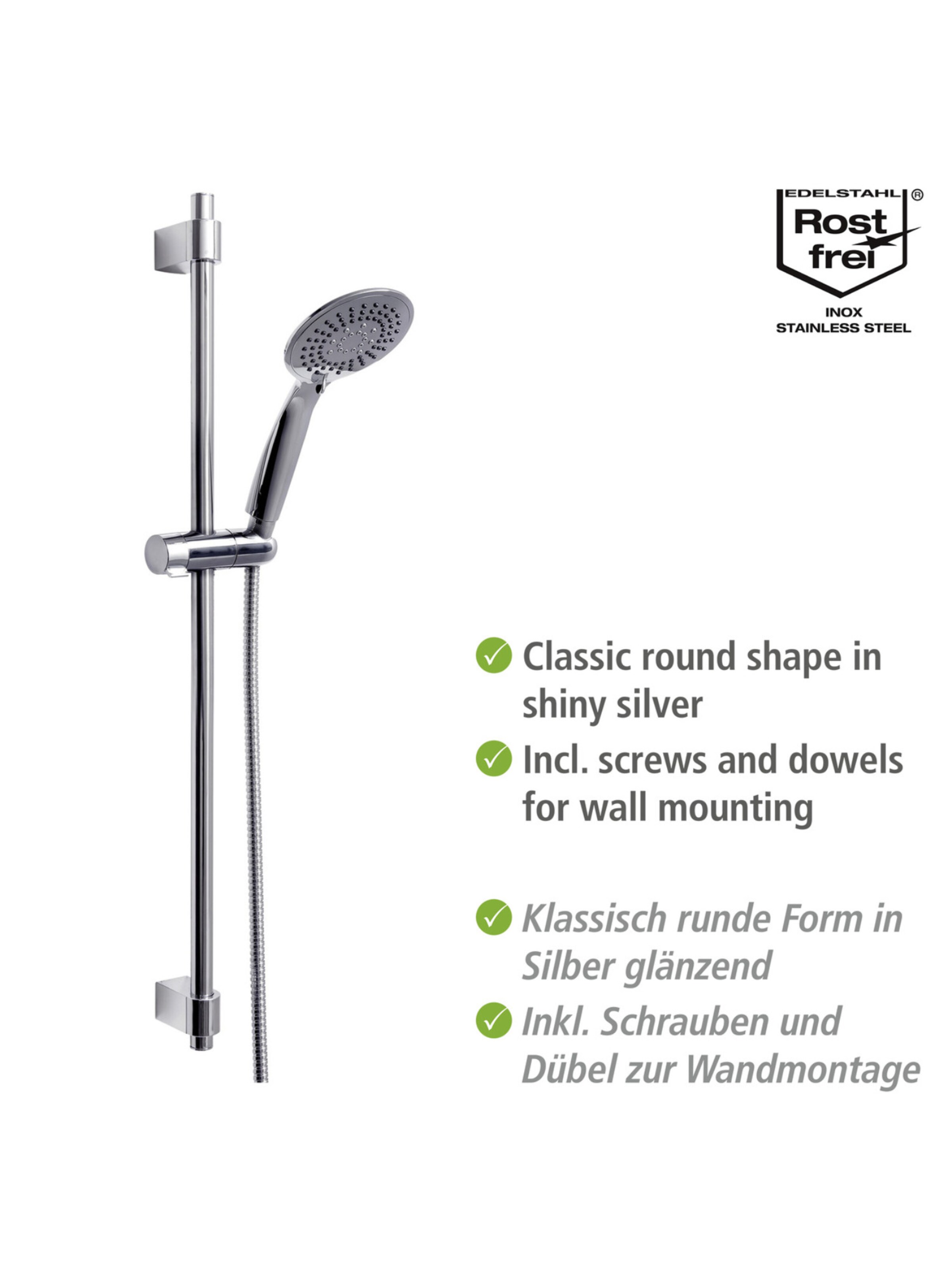 Wenko Shower Accessories 'Young' in Silver