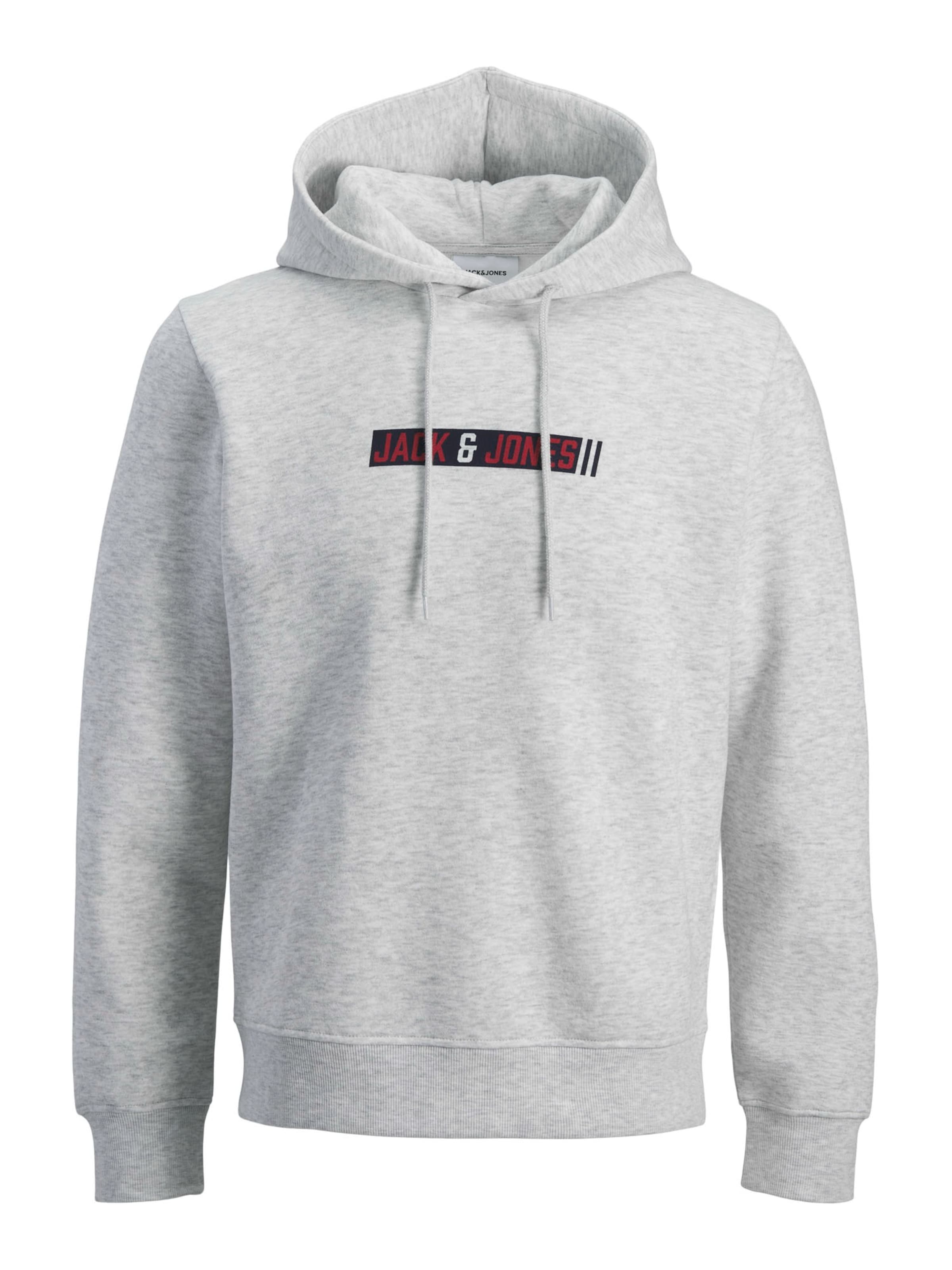 JACK & JONESSweater majica 'JJMUNK' - bijela boja: prednji dio