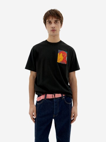 Thinking MU - Camiseta ' ABSTRACT ' en negro: frente