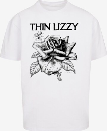 Merchcode T-Shirt 'Thin Lizzy - Rose' in Weiß: predná strana
