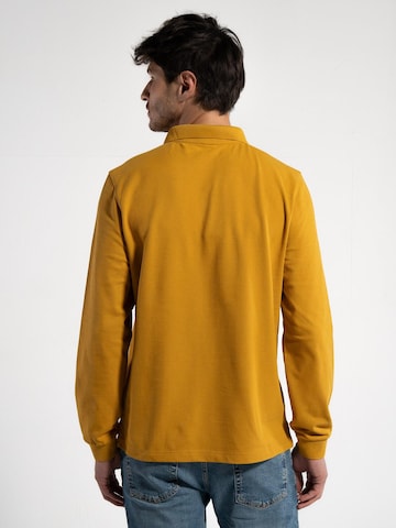 GORG Shirt 'Herren Langarm Poloshirt aus 100% Bio-Baumwolle' in Geel