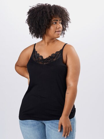 Top 'Emina' de la ABOUT YOU Curvy pe negru: față