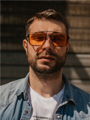 VEYREY Sunglasses 'Herren-sonnenbrille Bugial' in Black: front