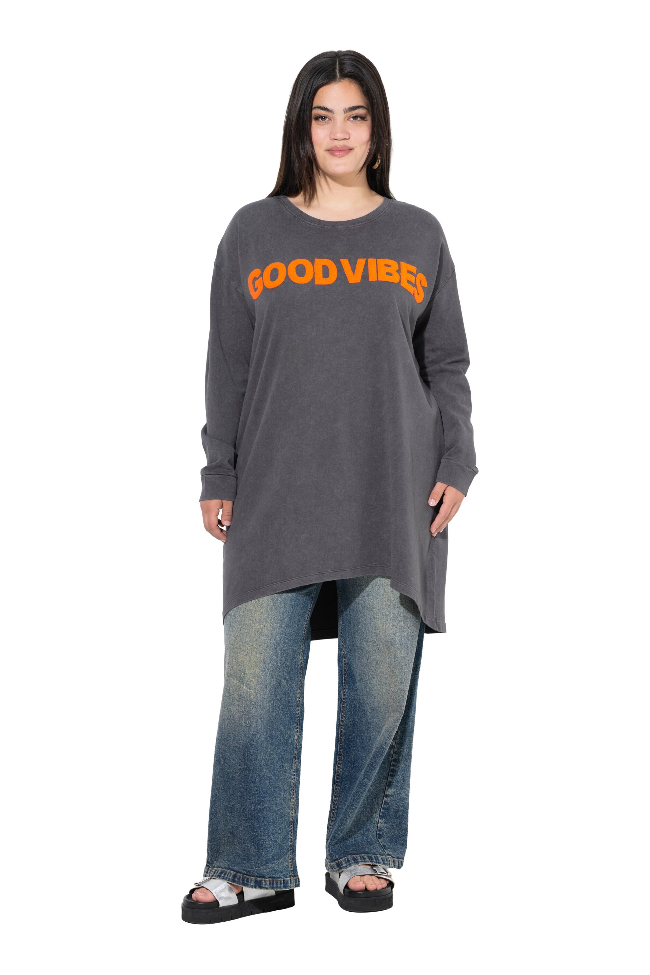 Angel of Style Sweater in Grey: front