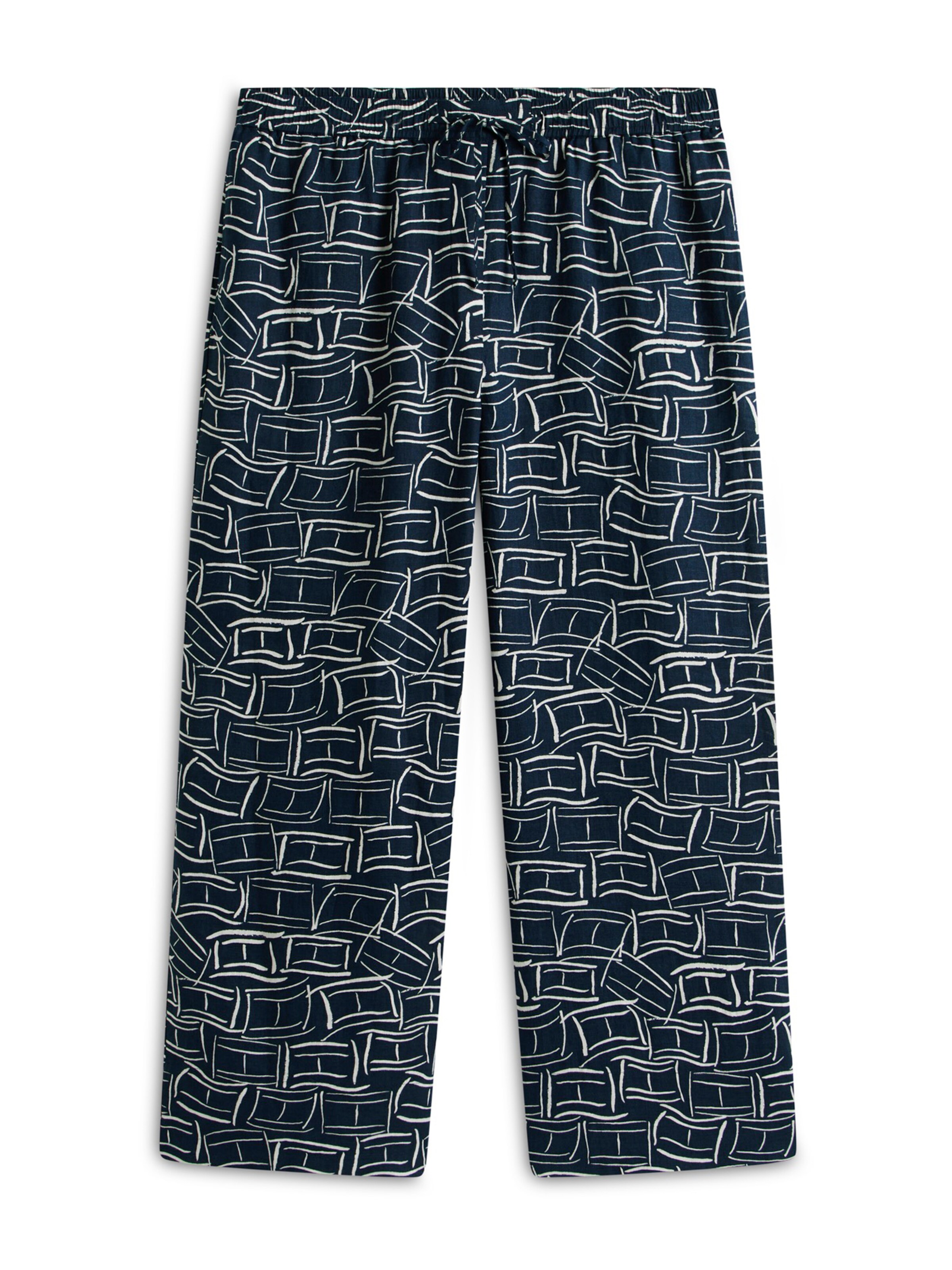 Tommy Hilfiger Curve Široký strih Nohavice - Modrá: predná strana