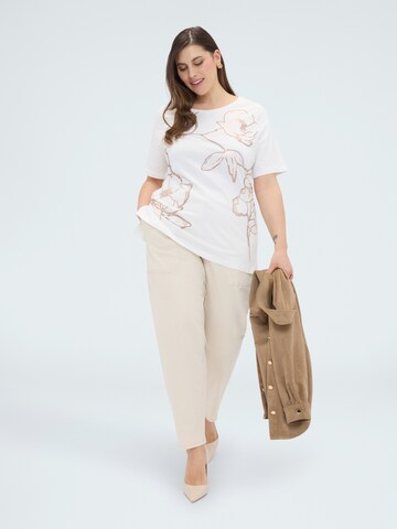 T-shirt Fiorella Rubino en blanc