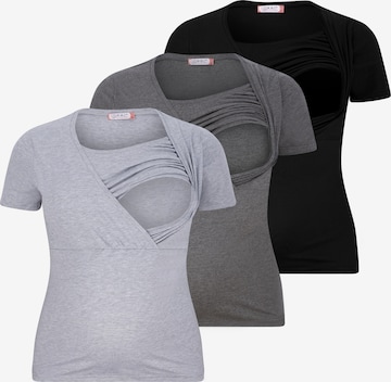 M.M.C. Shirt 'Stillshirt Umstandsmode' in Grey: front