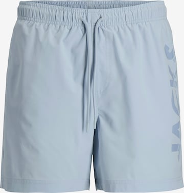 JACK & JONES Swimming shorts 'Jack & Jones Heren Zwemshort JPSTMAUI WAVE Logo Effen' in Blue: front