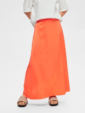 Jupe 'Franziska' SELECTED FEMME en orange