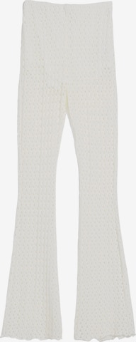 Bershka Flared Pants in White: front