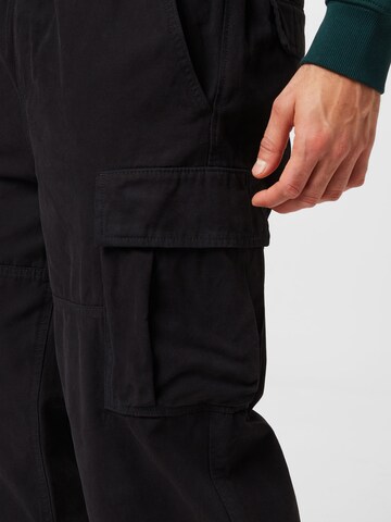 WEEKDAY Loosefit Cargobroek 'Joshua' in Zwart
