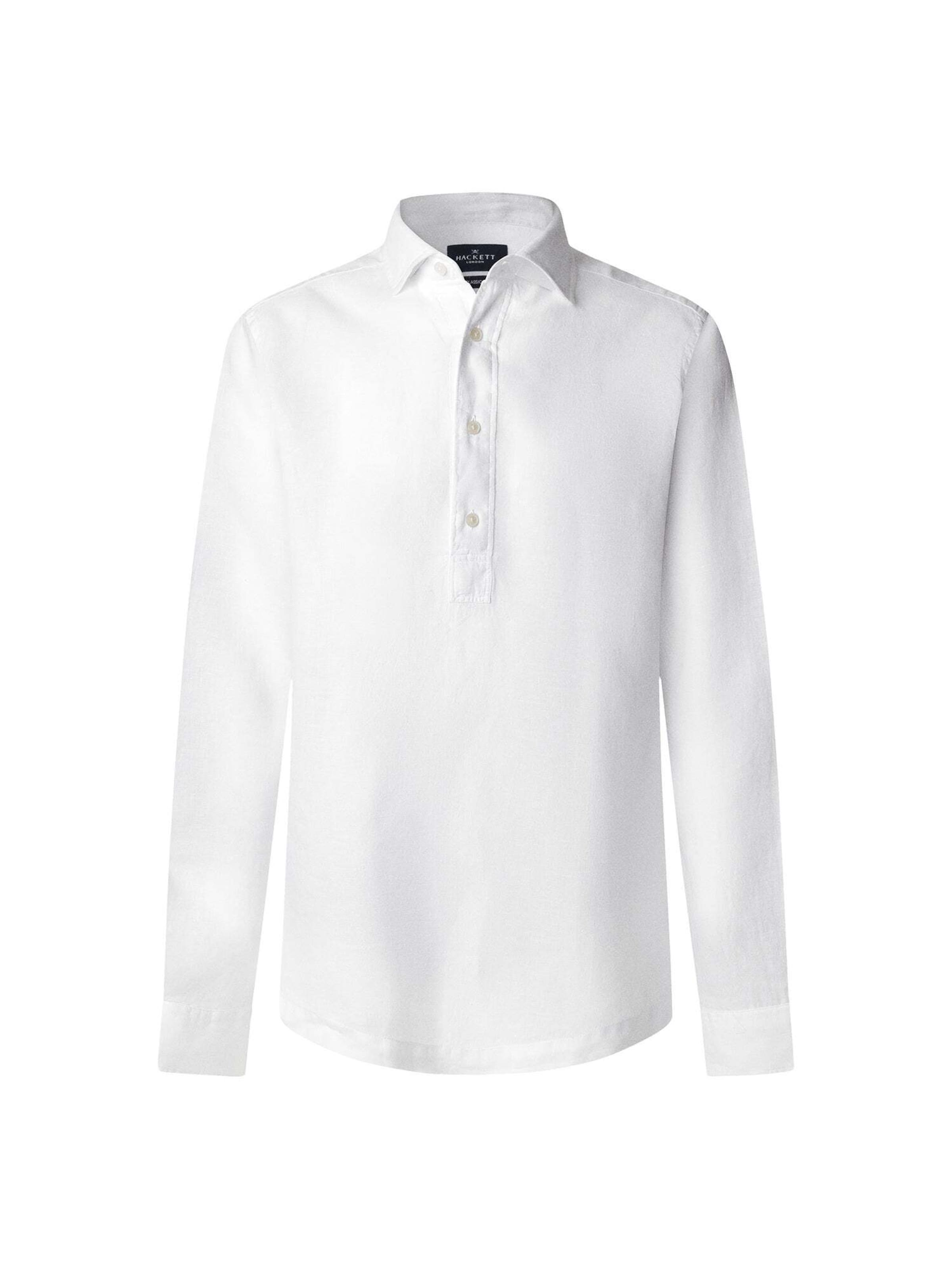 Coupe regular Chemise 'Ess' Hackett London en blanc : devant
