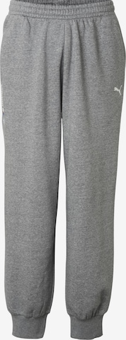 PUMA Tapered Workout Pants 'BMW MMS Essential+' in Grey: front
