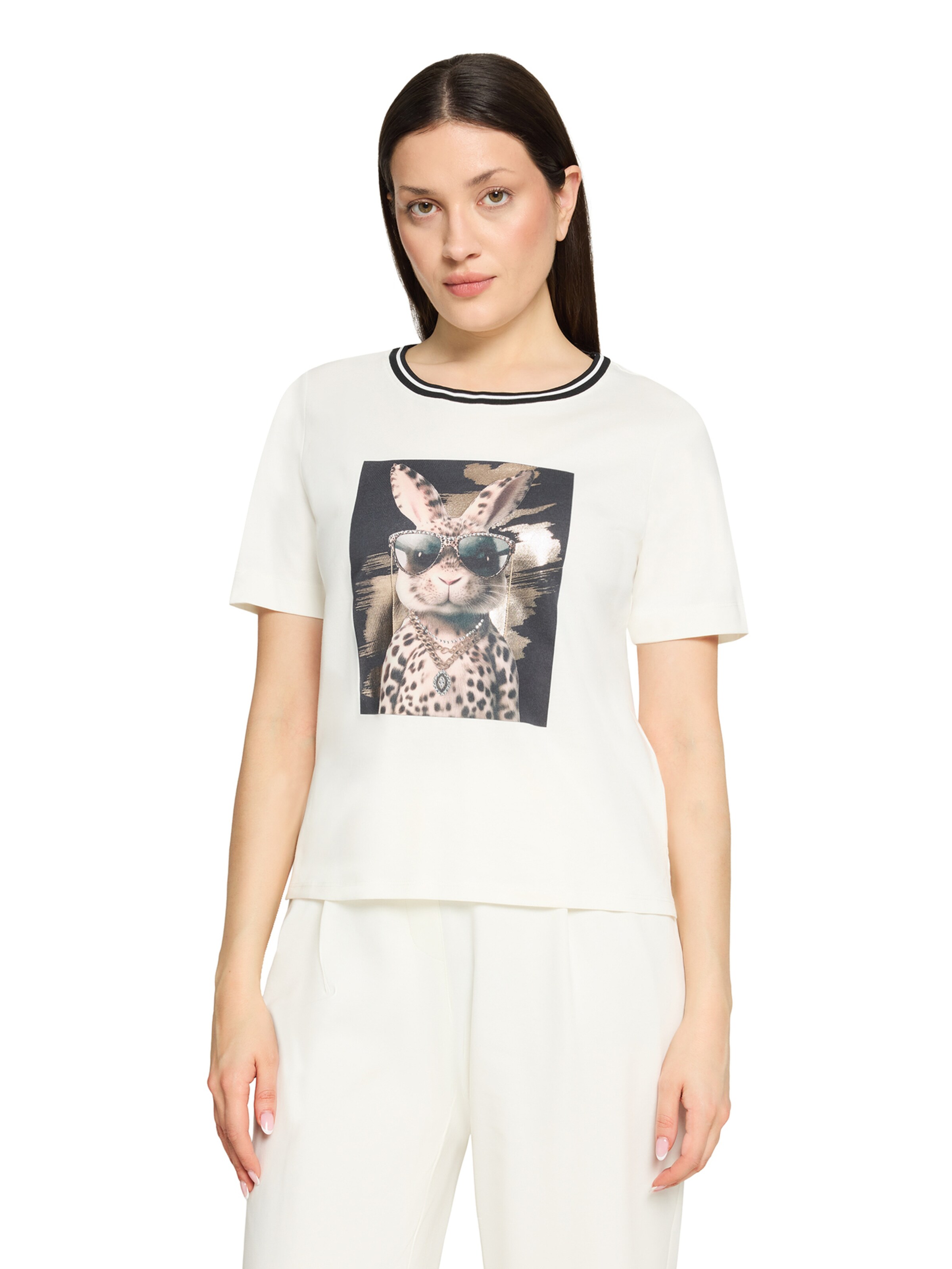 Betty Barclay Basic Shirt mit Aufdruck in Weiß: Vorderseite