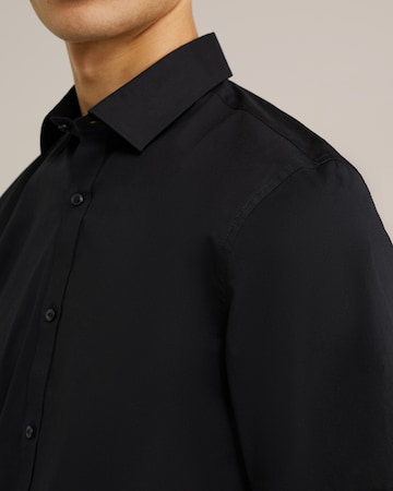 WE Fashion Slim fit Overhemd in Zwart