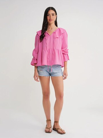 MixRay Bluse in Pink