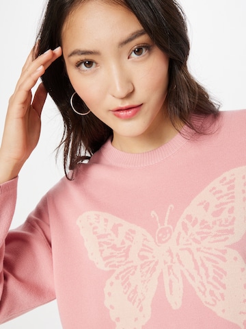 Obey Pullover i pink