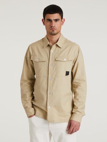 CHASIN' Regular fit Button Up Shirt 'Stryke' in Beige: front