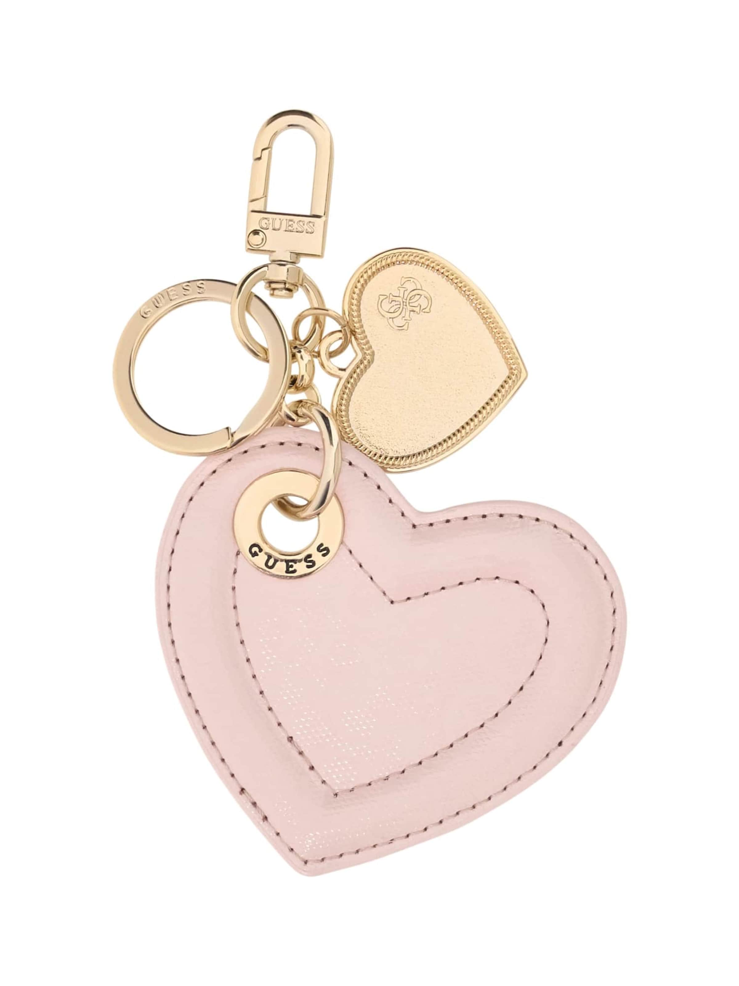 GUESS Key Ring in Pink: front