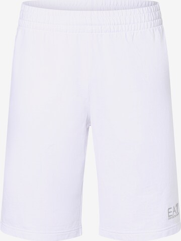 Emporio Armani Regular Pants in White: front