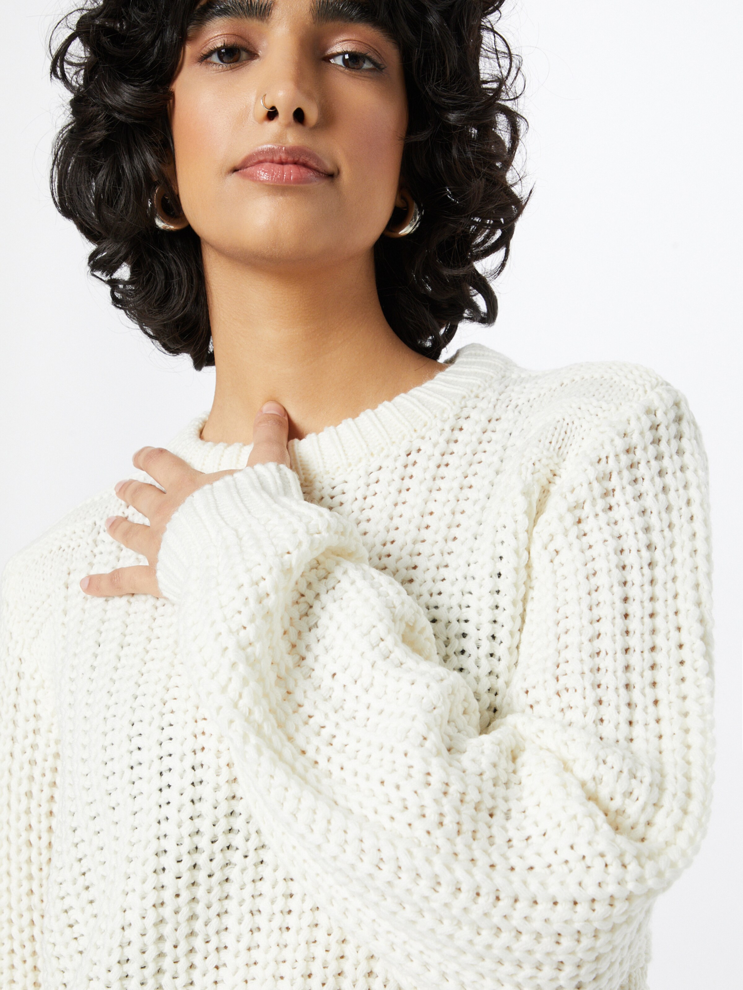 Pulls et mailles Pull-over TAN Noisy may en Blanc 