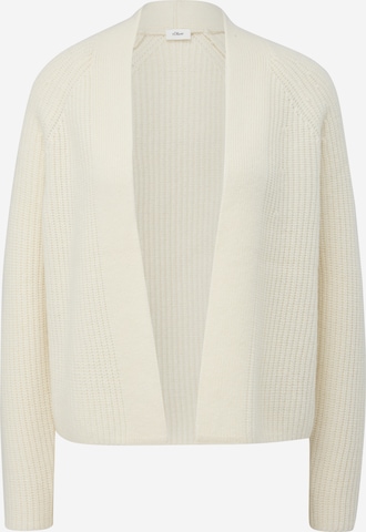 s.Oliver BLACK LABEL Knit Cardigan in White: front